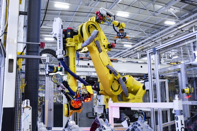 Fanuc Robot In Manufacturing Facility