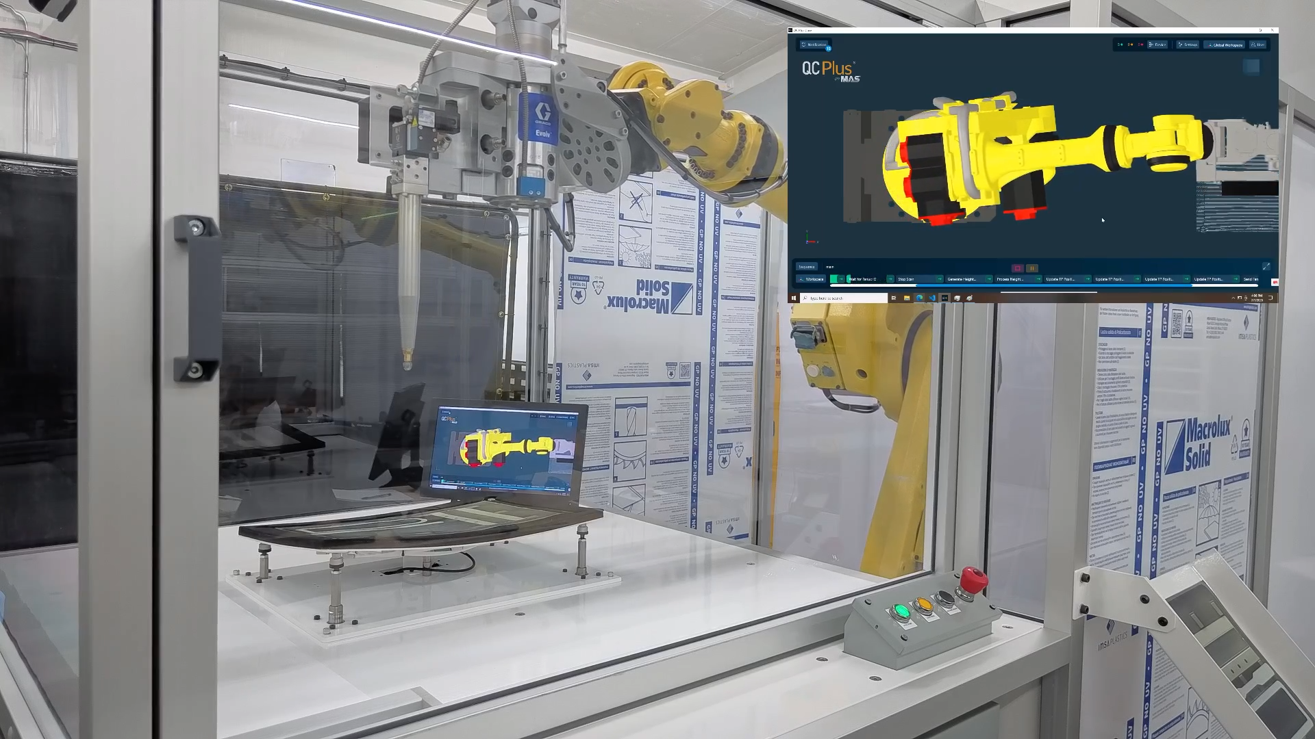 fanuc industrial robot scanning in progress